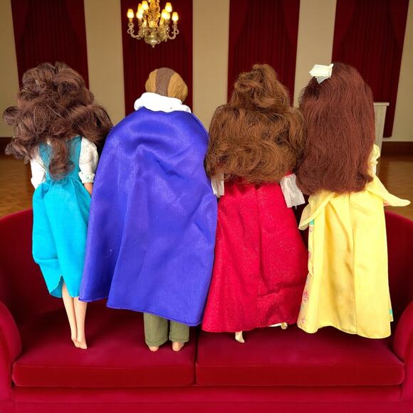 Vintage Disney Beauty and the Beast Vintage Premium Doll Light-Up Dress LOT - Picture 7 of 10